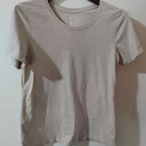 Time and Tru Heathered Tan Crew Neck Tee